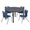 Regency Tables > Height Adjustable > Round Mobile Table & Chair Sets, 48 W, 48 L, 23-34 H, Grey TB48RNDGYAPCBK45NV - alternate 1
